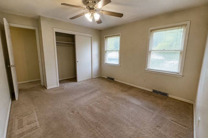 An emptied living room after the movers left